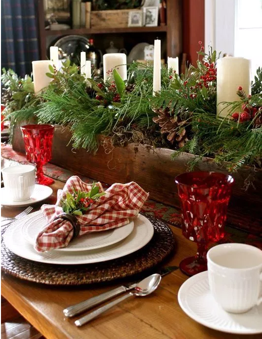 Rustic Christmas tablescape source
