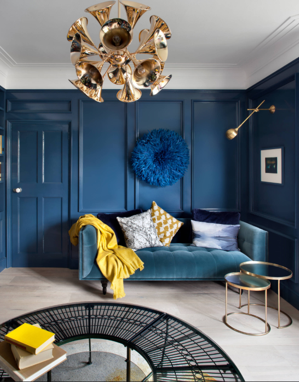Blue living room by Ballsbridge on Houzz