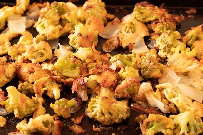 Roasted Green Cauliflower and Parmigiano Reggiano cheese