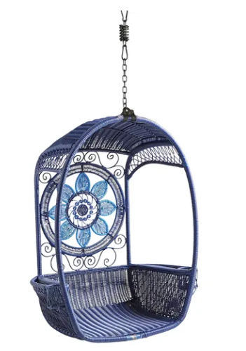 Blue pod swing from Pier1 (also comes with a swing base)