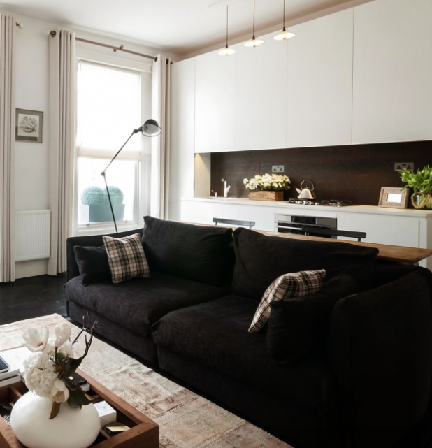 Livinig, dining, and kitchen combined source