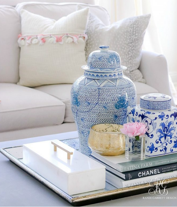 Accenting pair of blue and white ginger jars source