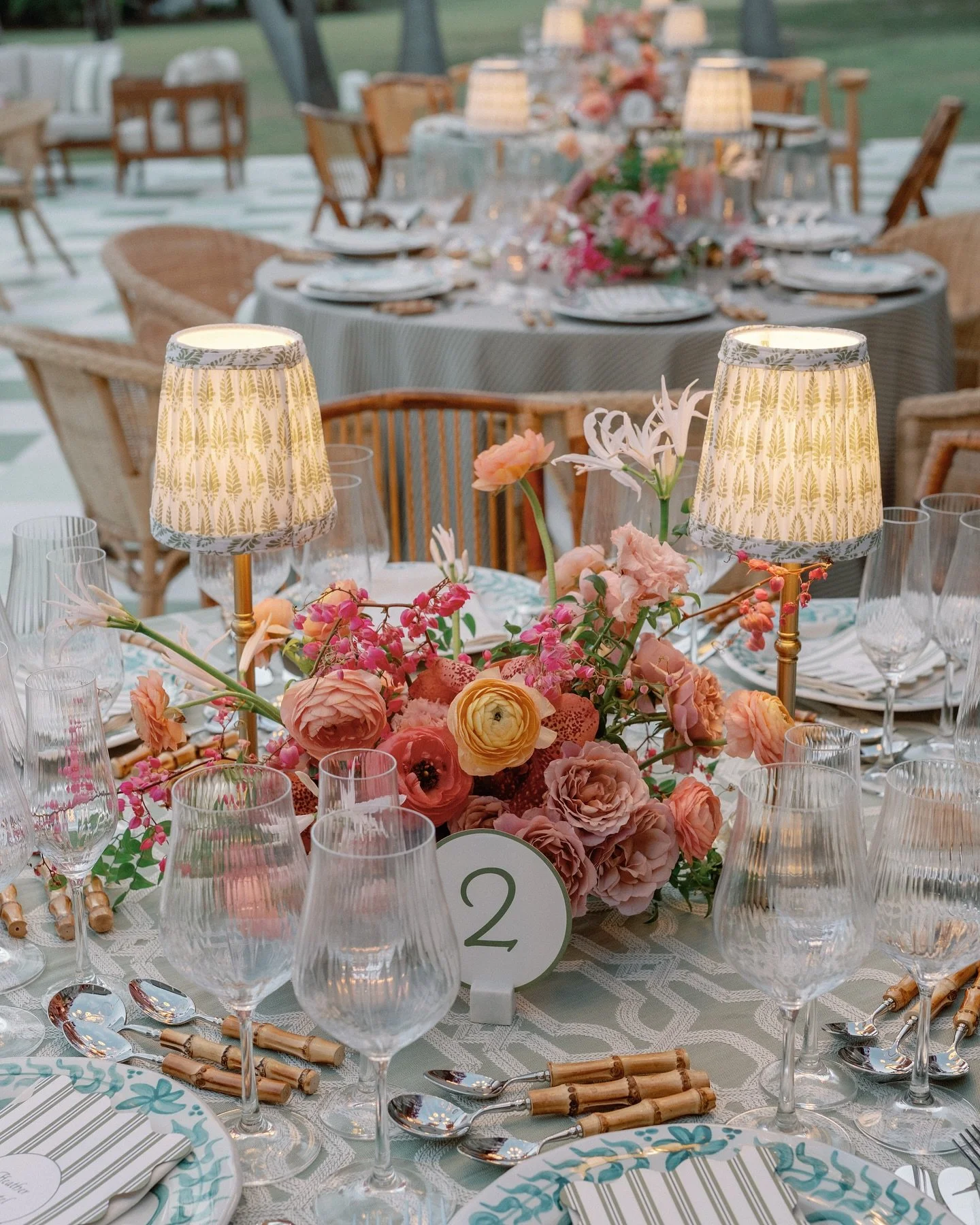 Rehearsal dinner tablescape close up ~ love the textures and patterns at play here @bethhelmstetter @jumbybayresort @socialsupplydesign @theodorabrooklyn