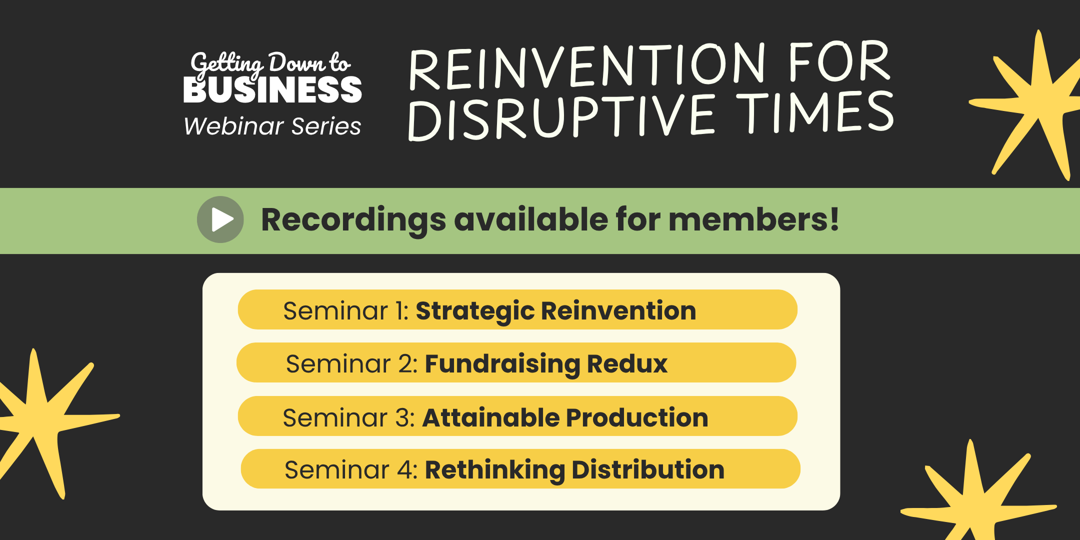 Webinar recordings are available to members!