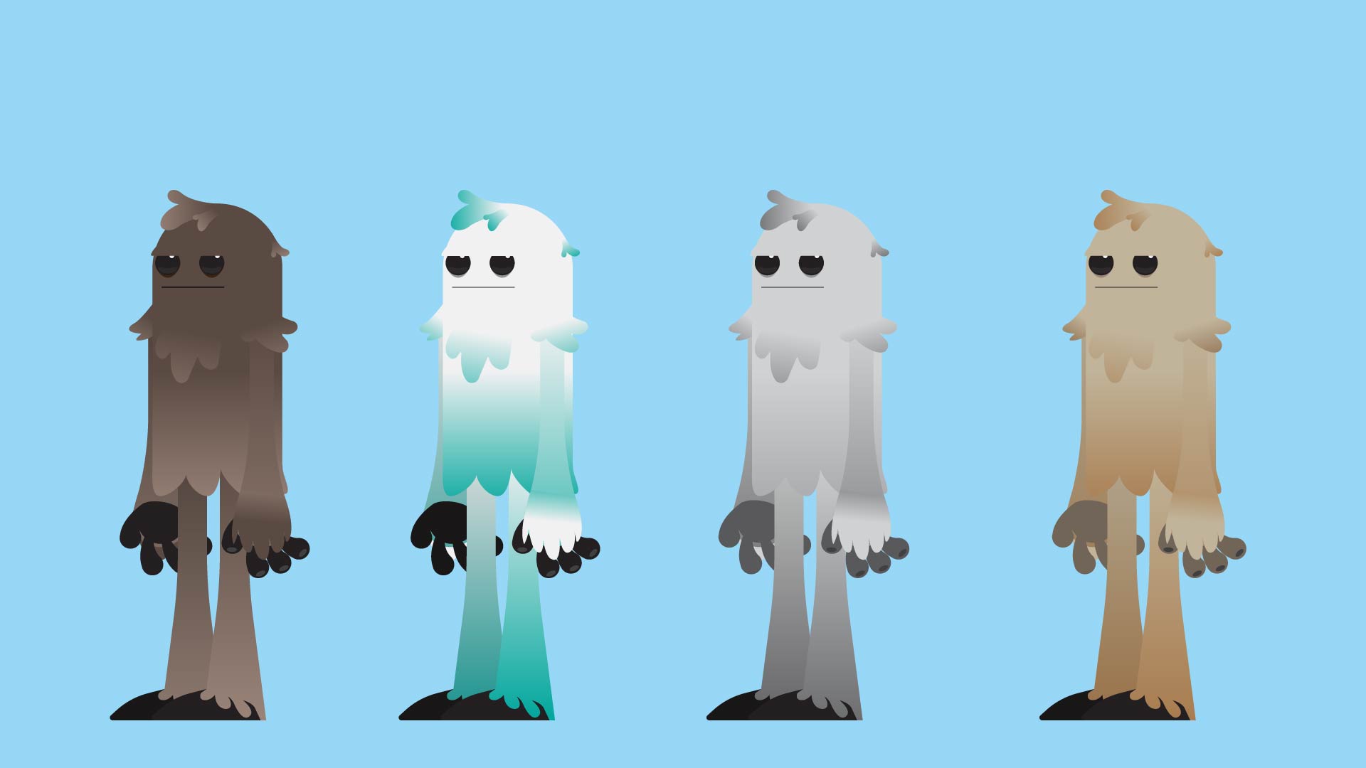 An exploration I did to get the perfect color for Sassy. 