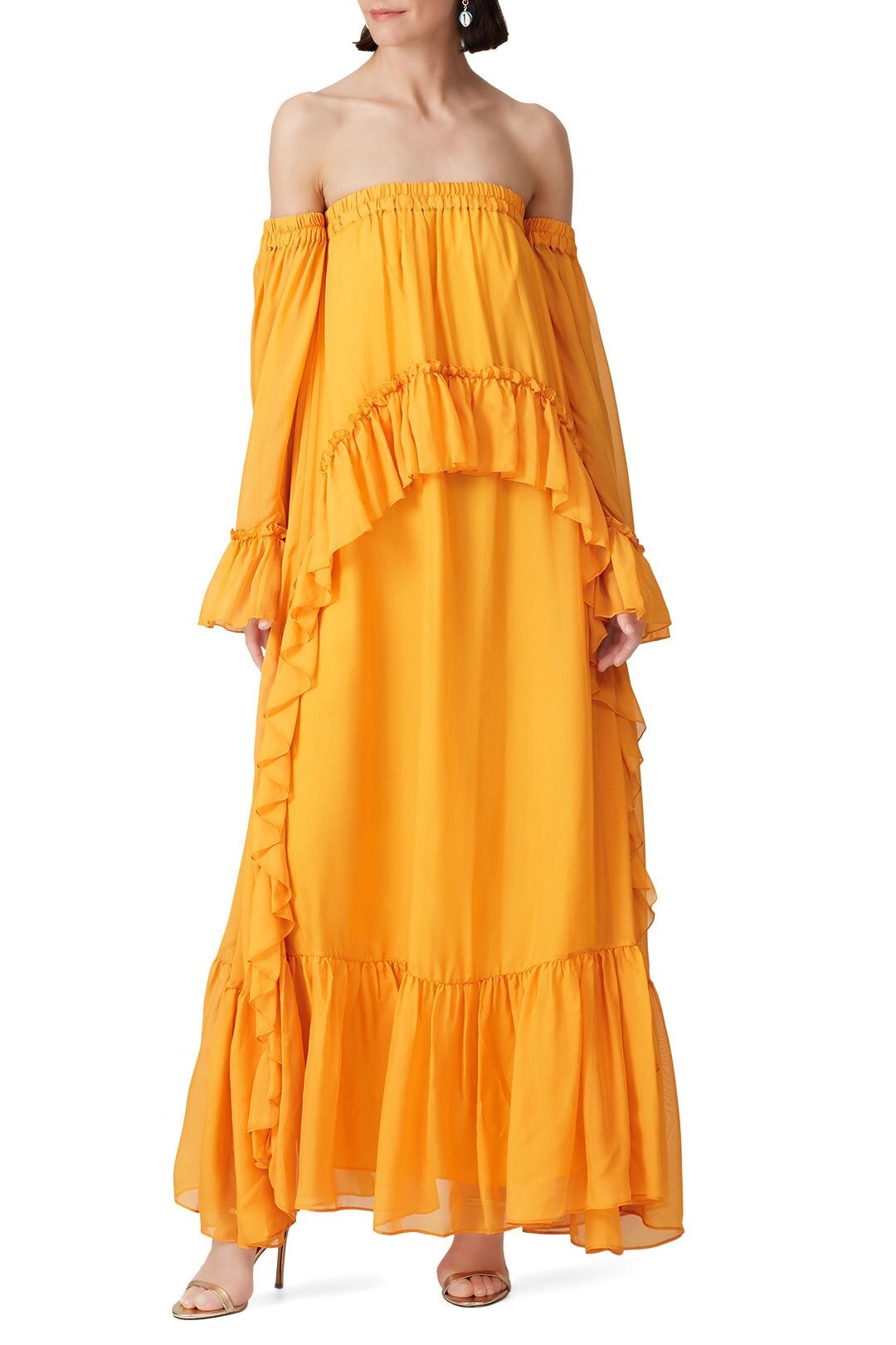 mustard bridesmaid dress