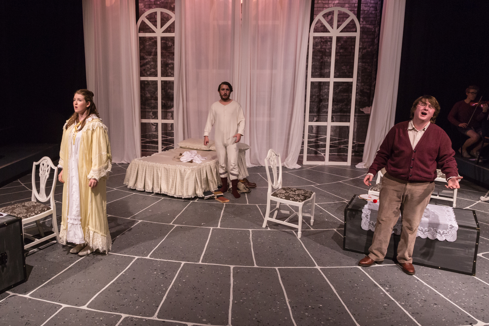 act one . soon now later . anne, frederick and henrik