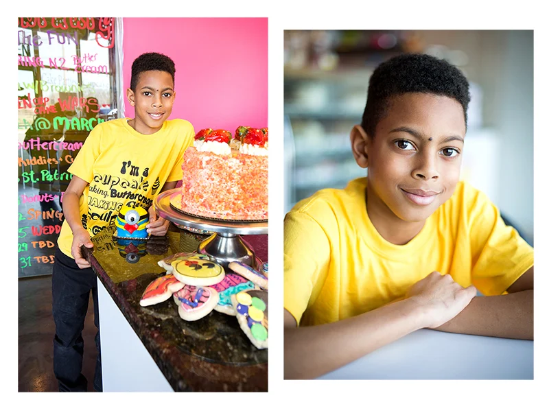A Junior Baker that appeared on The Food Channel. He works part time at his moms shop: https://www.cakecrumbsonline.com/