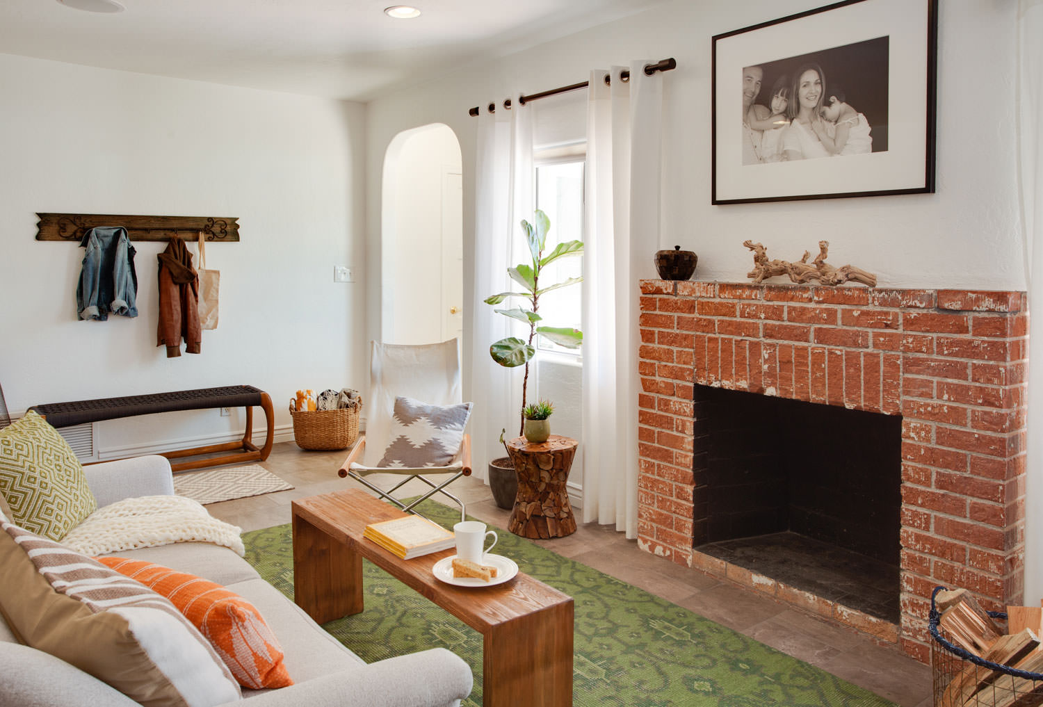 Organic Midcentury Living Room