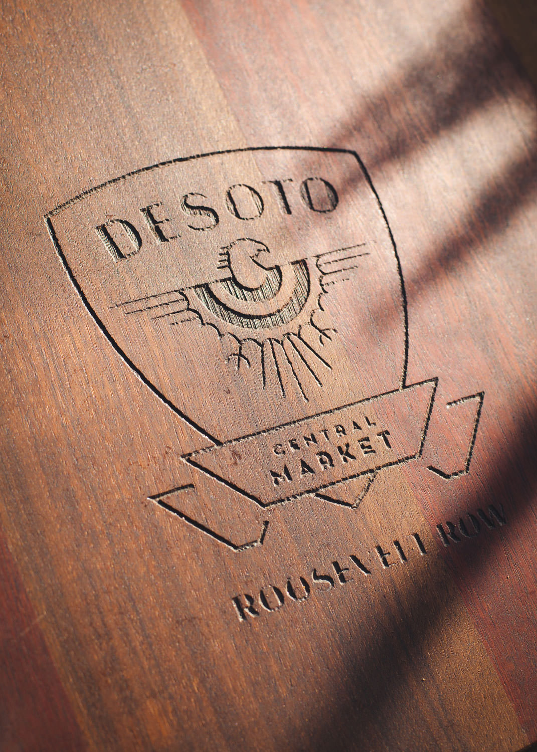 Having a brand and an image to create recognition made this food hall in downtown phoenix flourish. Laser etching into wood was the perfect look to blend with this industrial warehouse.