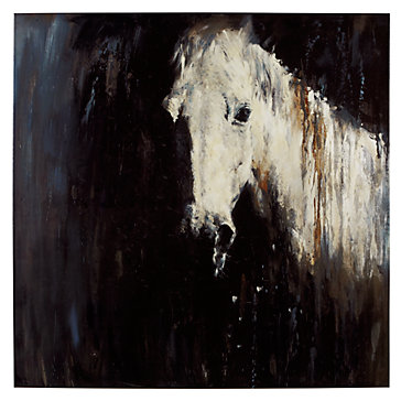 Z Gallerie "Horse In The Rain" Canvas