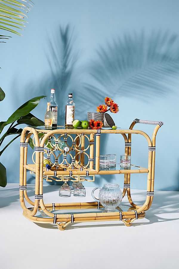 Anthropologie Wrapped Rattan Indoor/Outdoor Bar Cart.jpeg