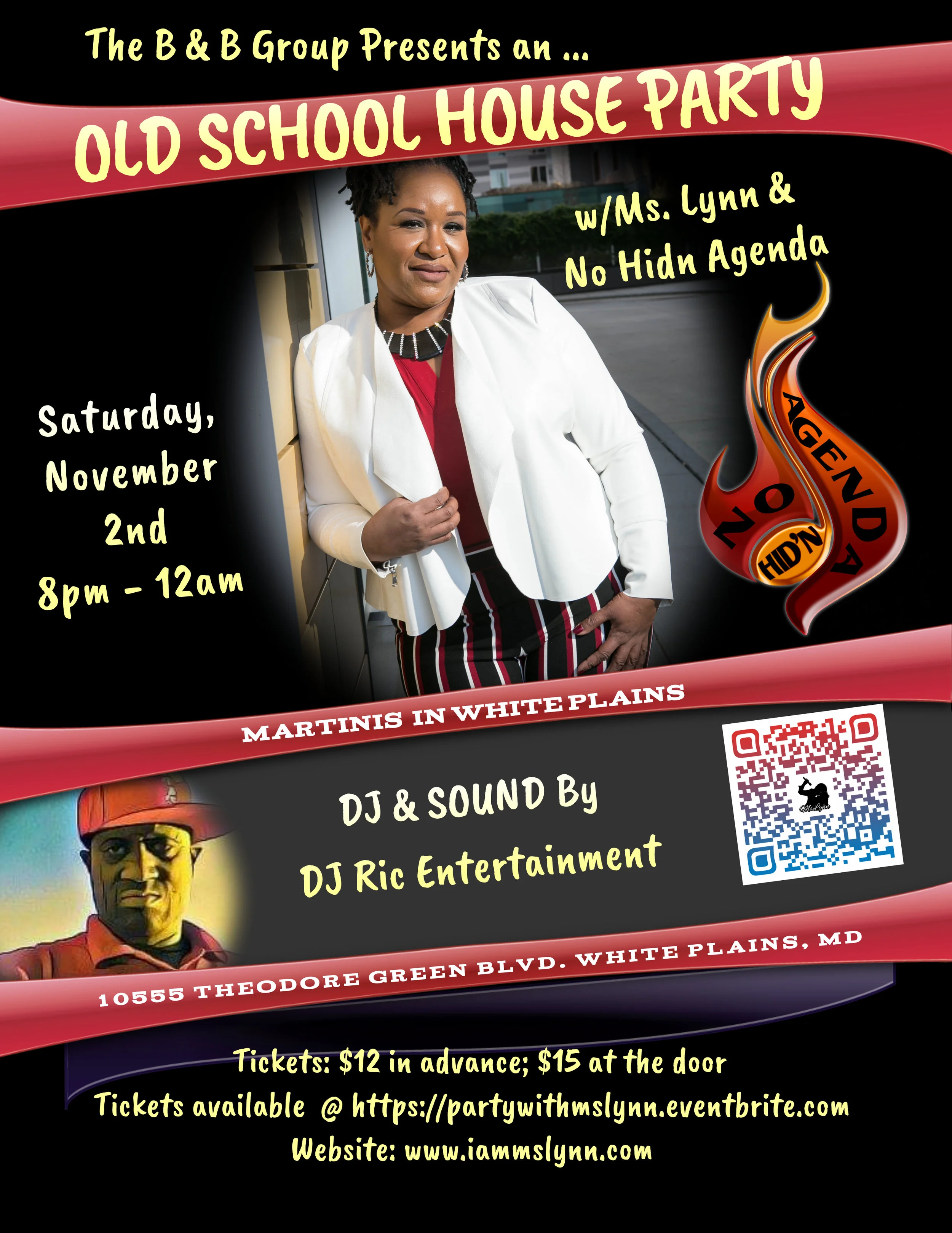 Old School House Party w/Ms. Lynn &amp; No Hid'n Agenda &amp; DJRic on the 1s &amp; 2s