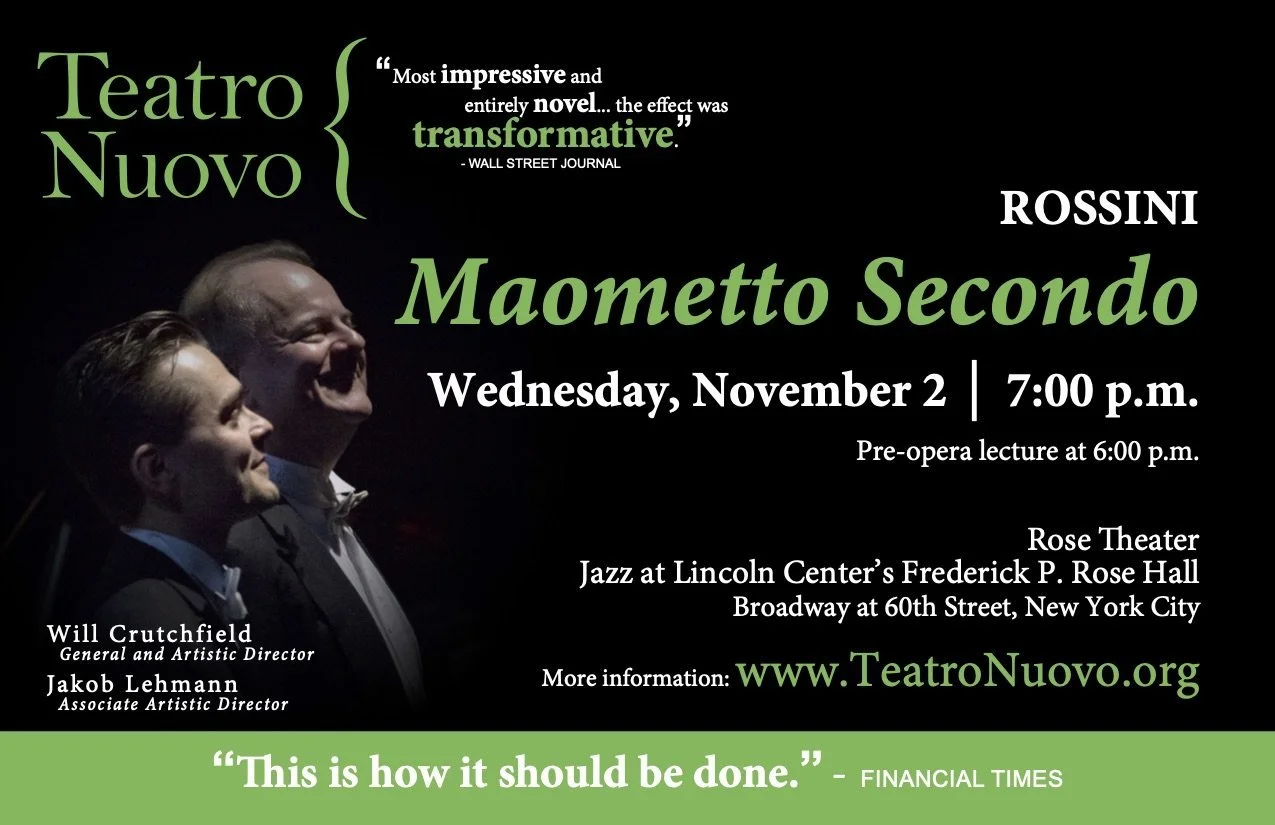 Teatro Nuovo presents Maometto II
