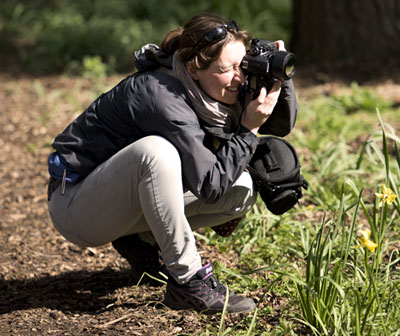 The author taking photos