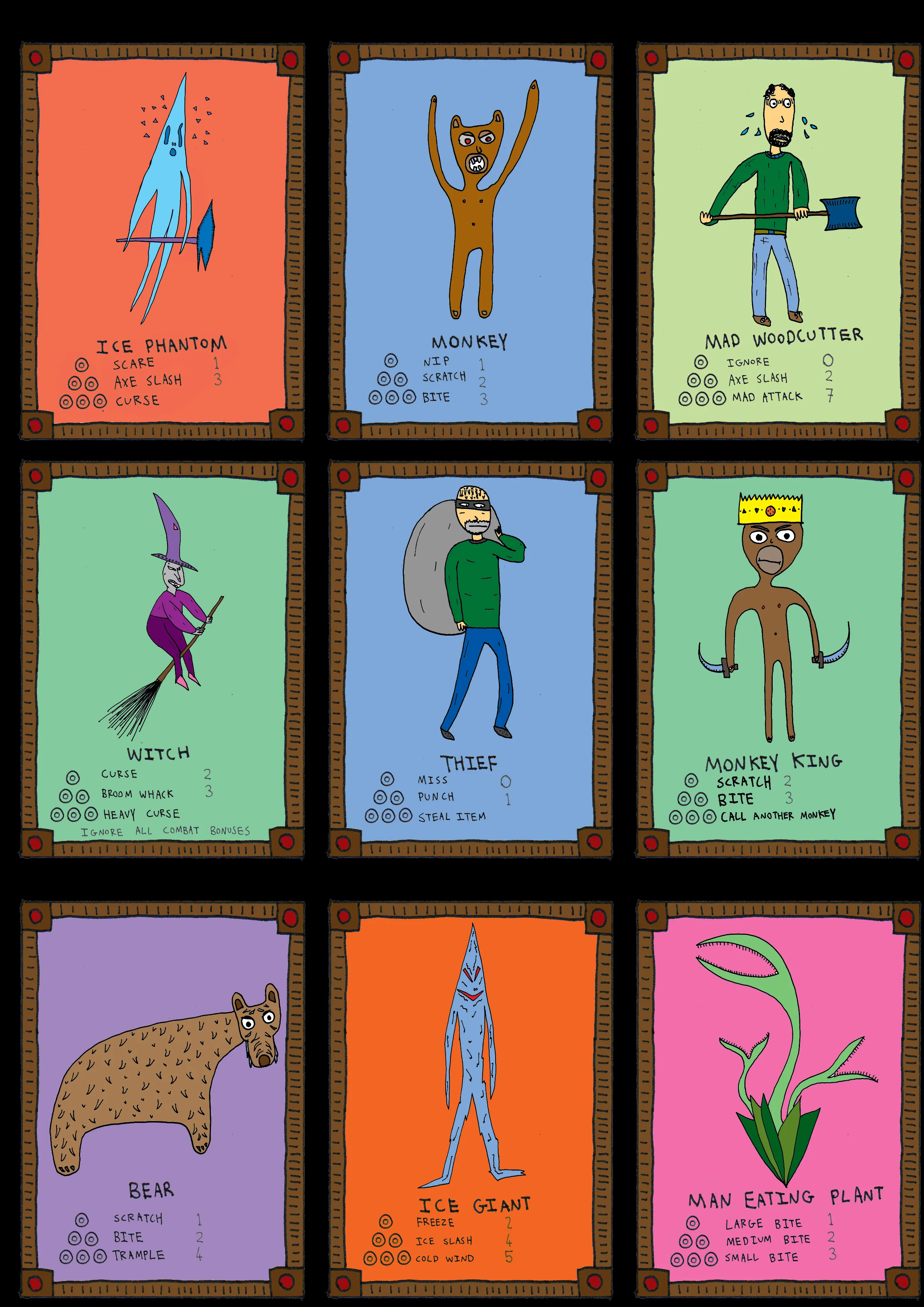 Cards from Land of Lairs