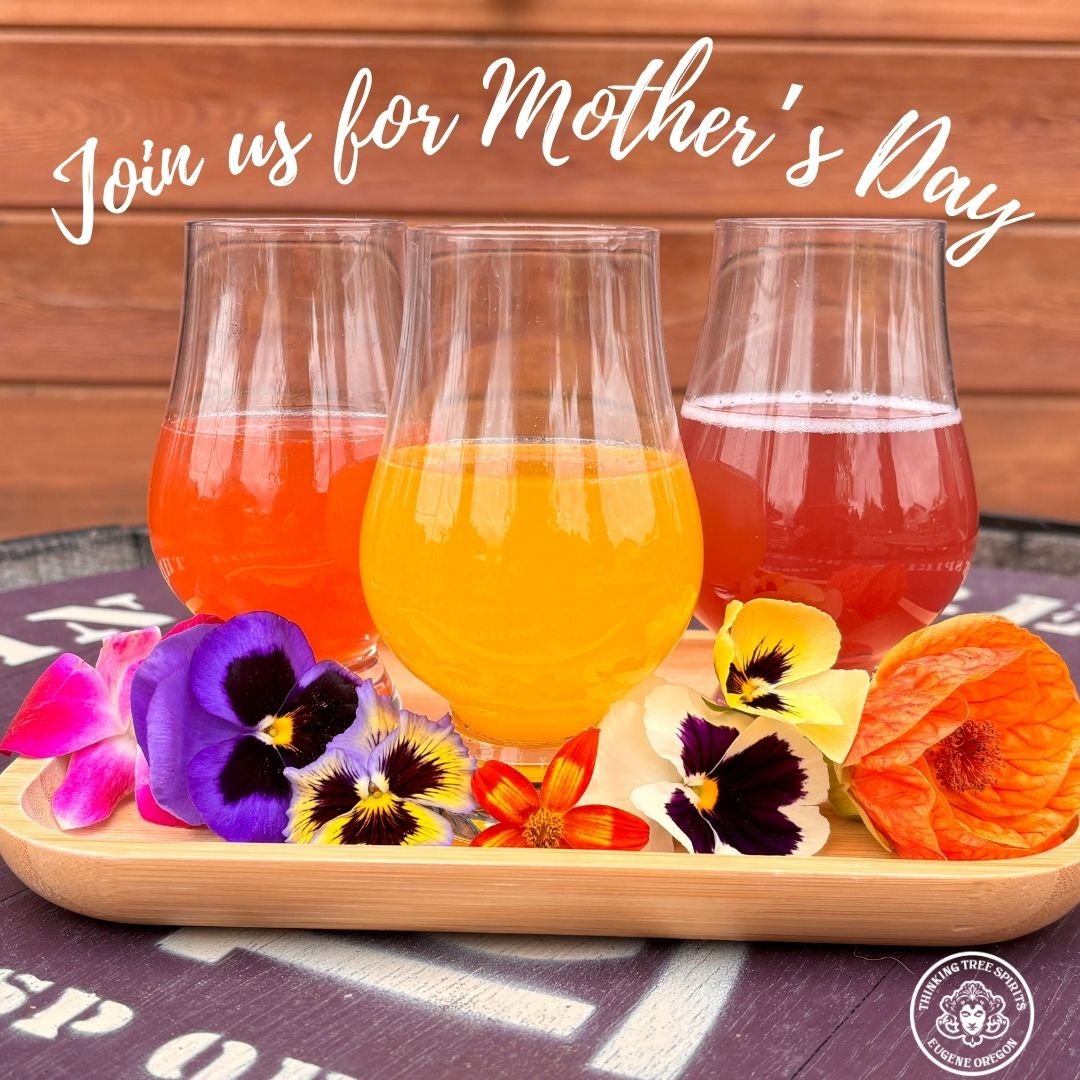Toast to Mom with our special 'mom-osa' flight this Mother's Day! 🌷🥂 Pair it with our delightful charcuterie board and caprese skewers, or food from our fantastic food trucks (@danangeatery @blackmarketbbqeugene ) . 

Available all day this Sunday,