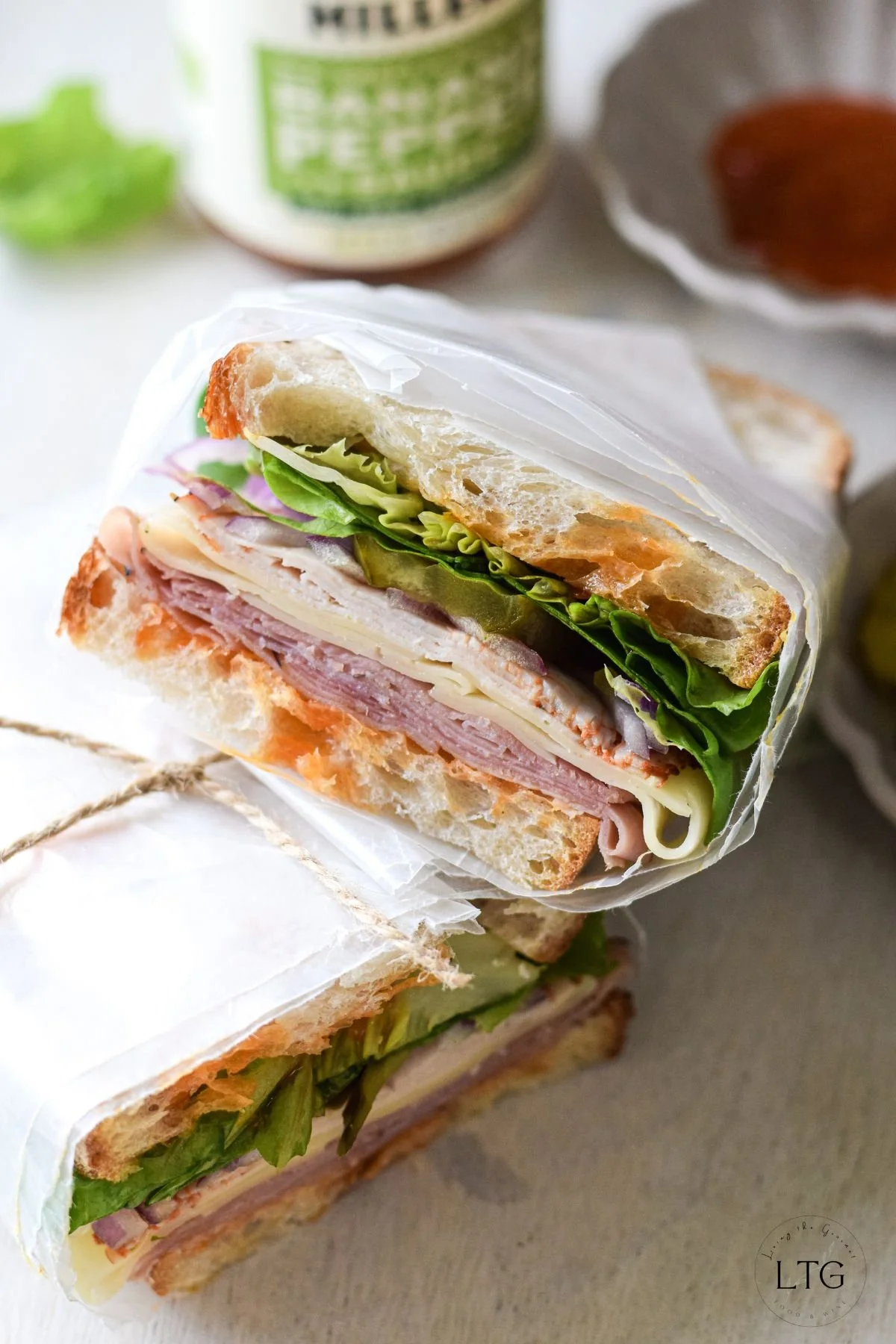 1/2 sandwich, salad and fruit