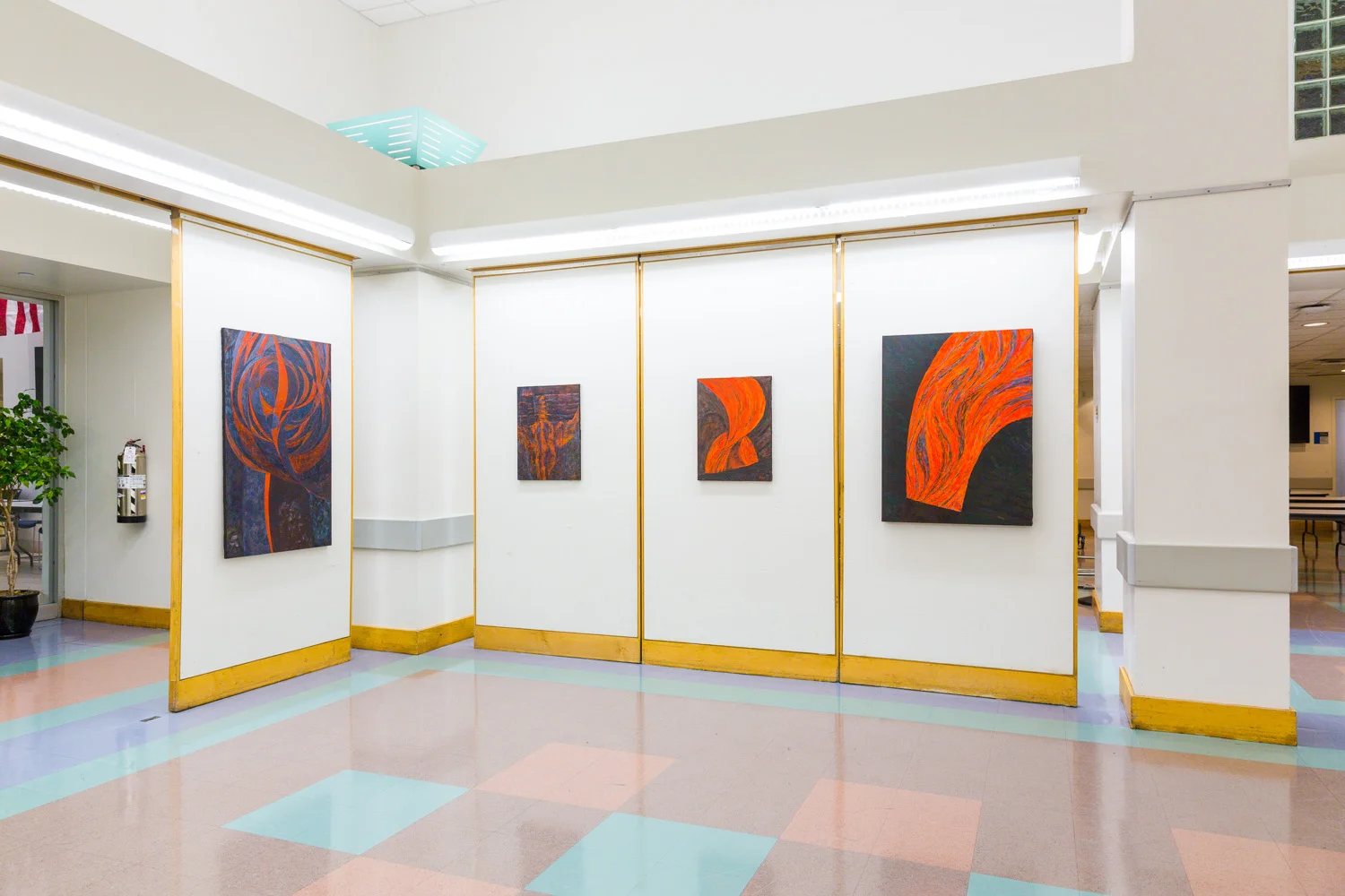 Fred Terna, Processing Chaos, Recurring Echoes , Exhibition View, Callahan Center at St. Francis College, Brooklyn, NY, 2017