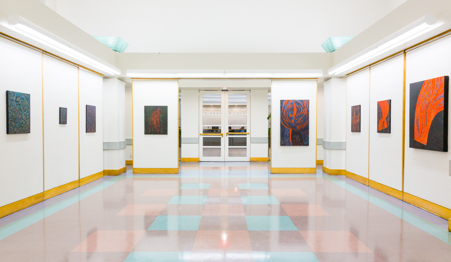 Fred Terna, Processing Chaos, Recurring Echoes , Exhibition View, Callahan Center at St. Francis College, Brooklyn, NY, 2017