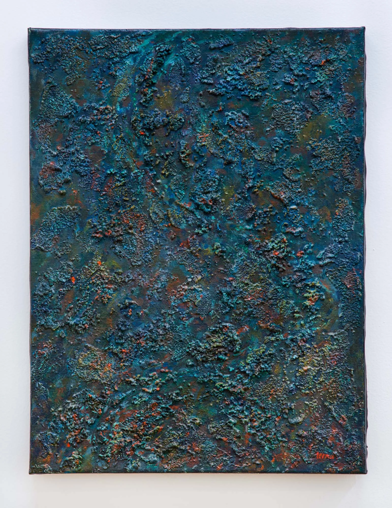 Melissa 3, 2012, Acrylic and aggregate on canvas, 24 x 18 in