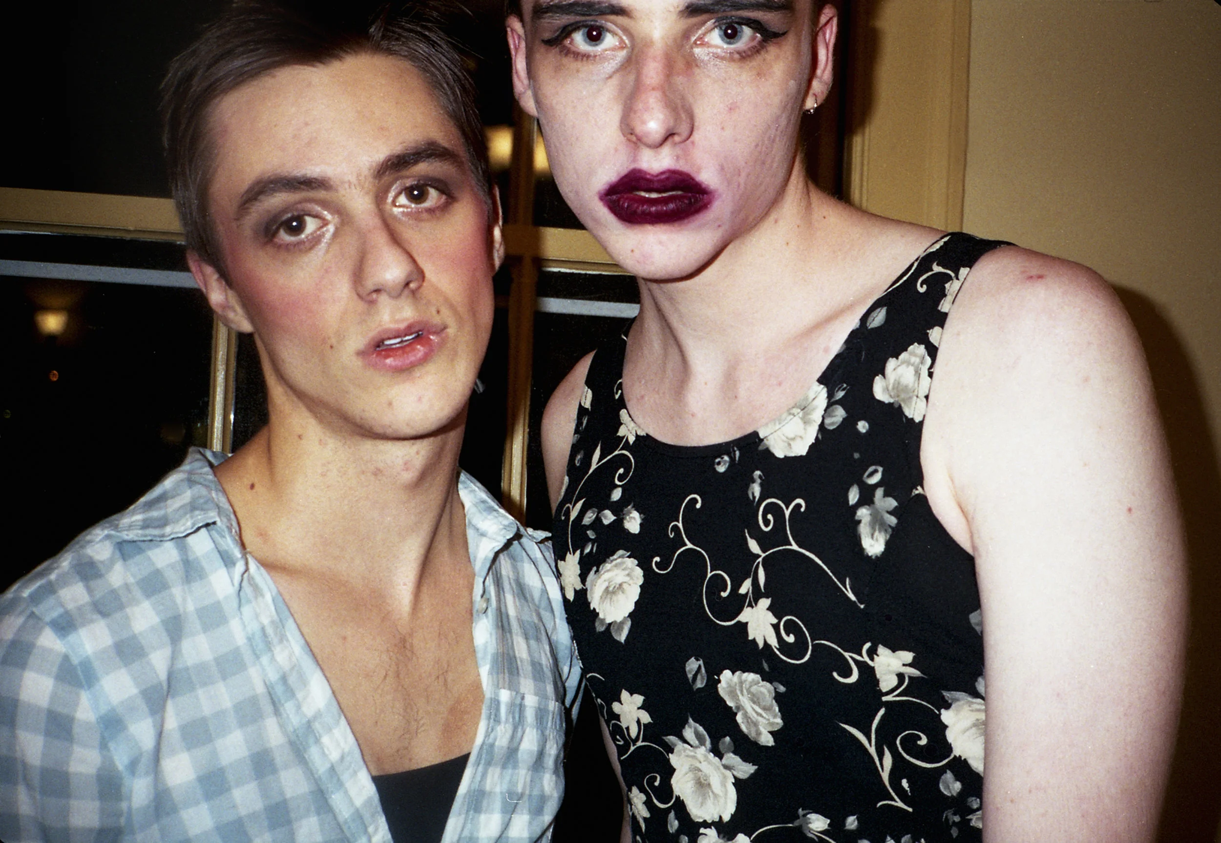 Aidan and Aubrey in drag, 2018. © Cameron Schiller