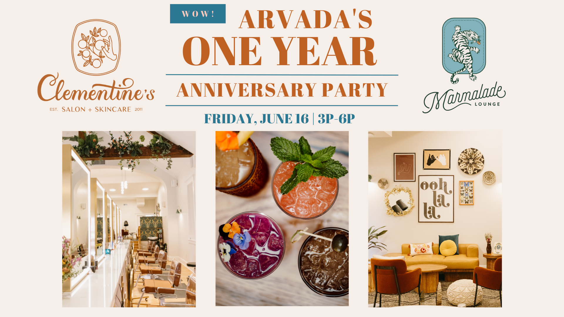 JUNE 16TH CLEMENTINE'S ARVADA ANNIVERSARY PARTY ALL ARE