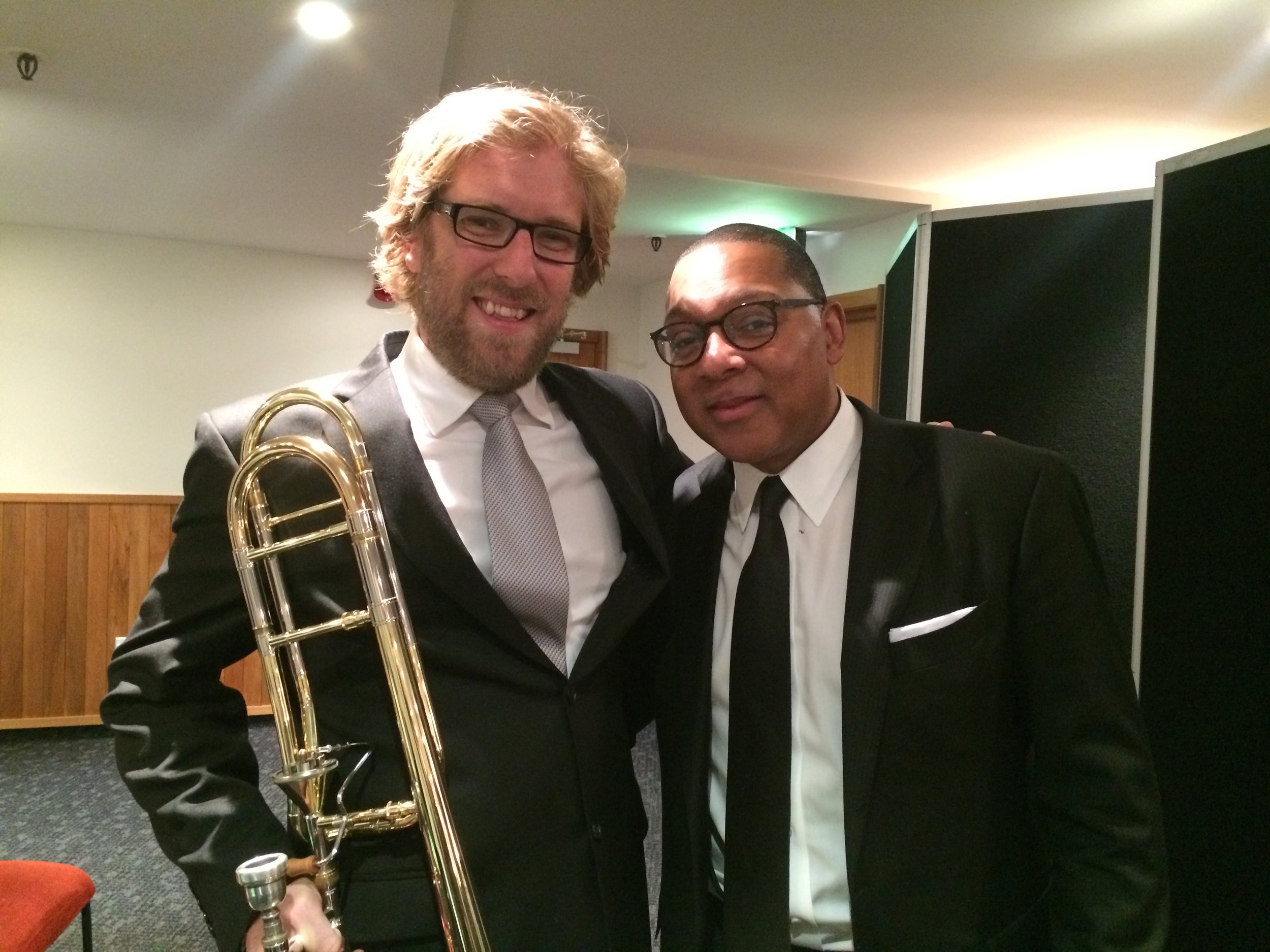 Chilling with Wynton - the most incredible brass player I have ever heard