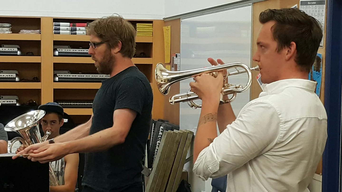 Guest Soloist Kyle Lawson wowing the band