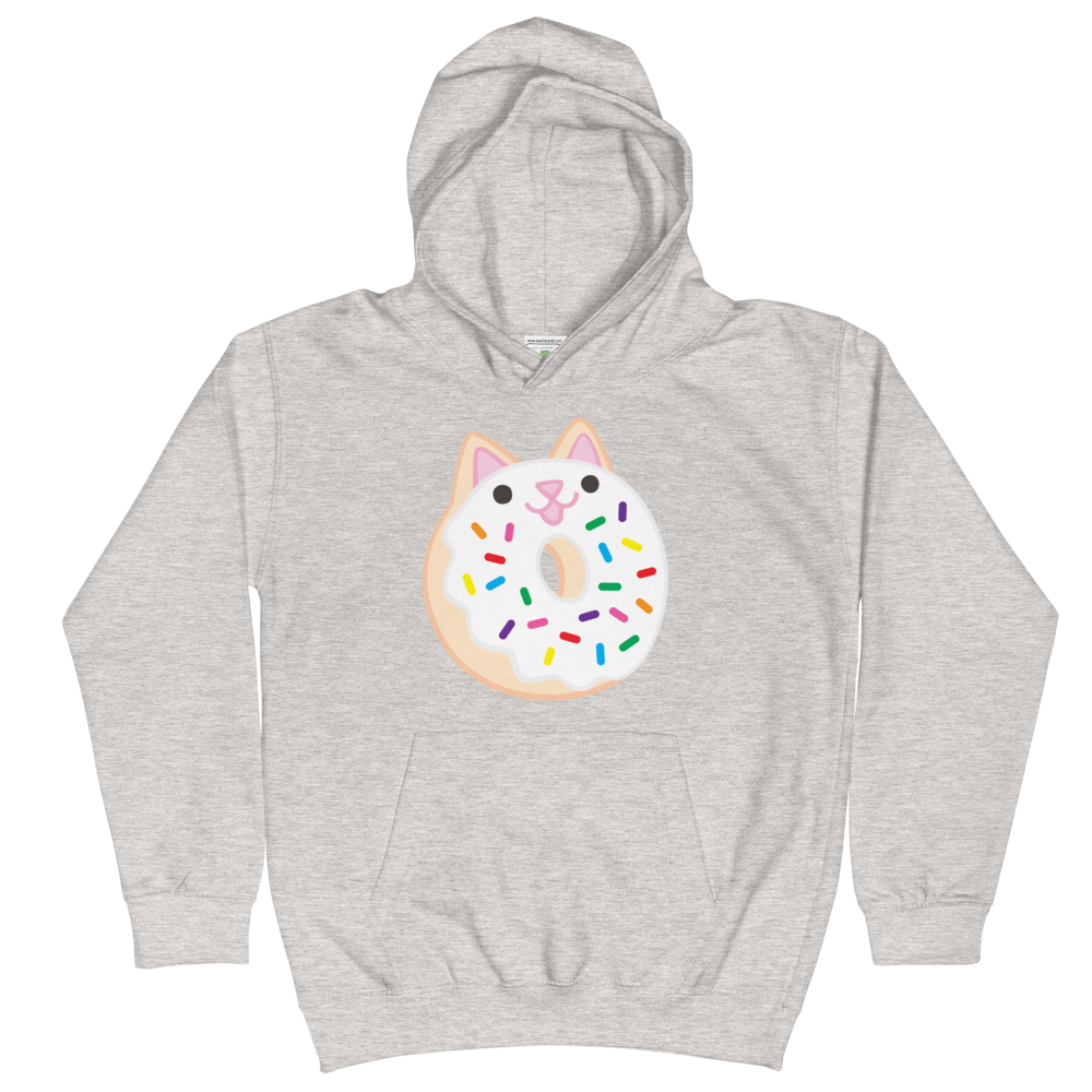 RainbowSprinkle_printfile_front_SADMiniDonutCat_RainbowSprinkle-2_MarninSay_mockup_Front_Flat_Heather-Grey.png