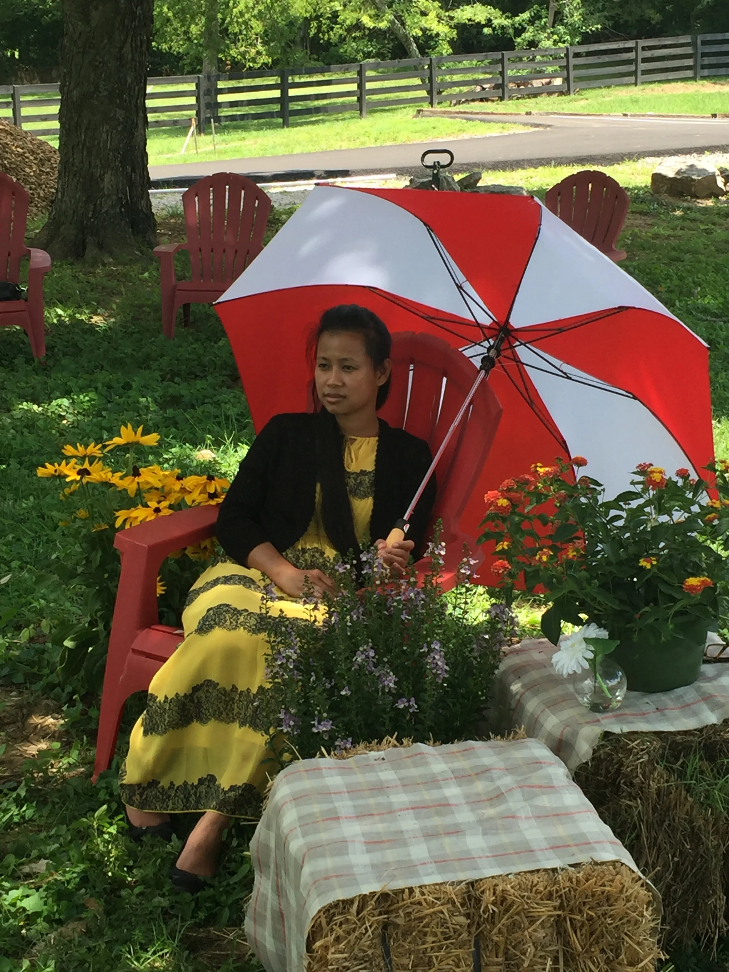 Plein air model in Summer 2016