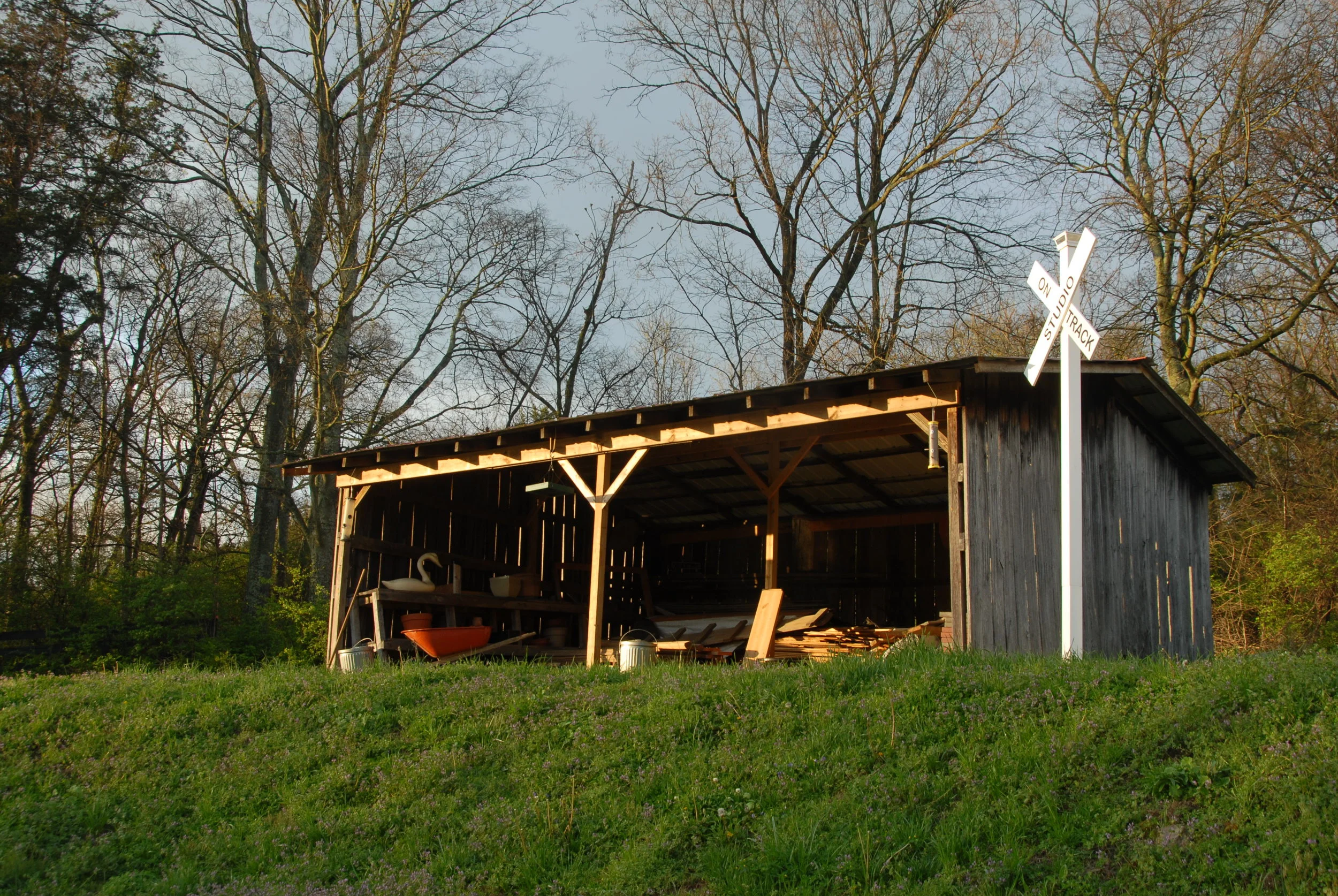  The shed behind the studio. 