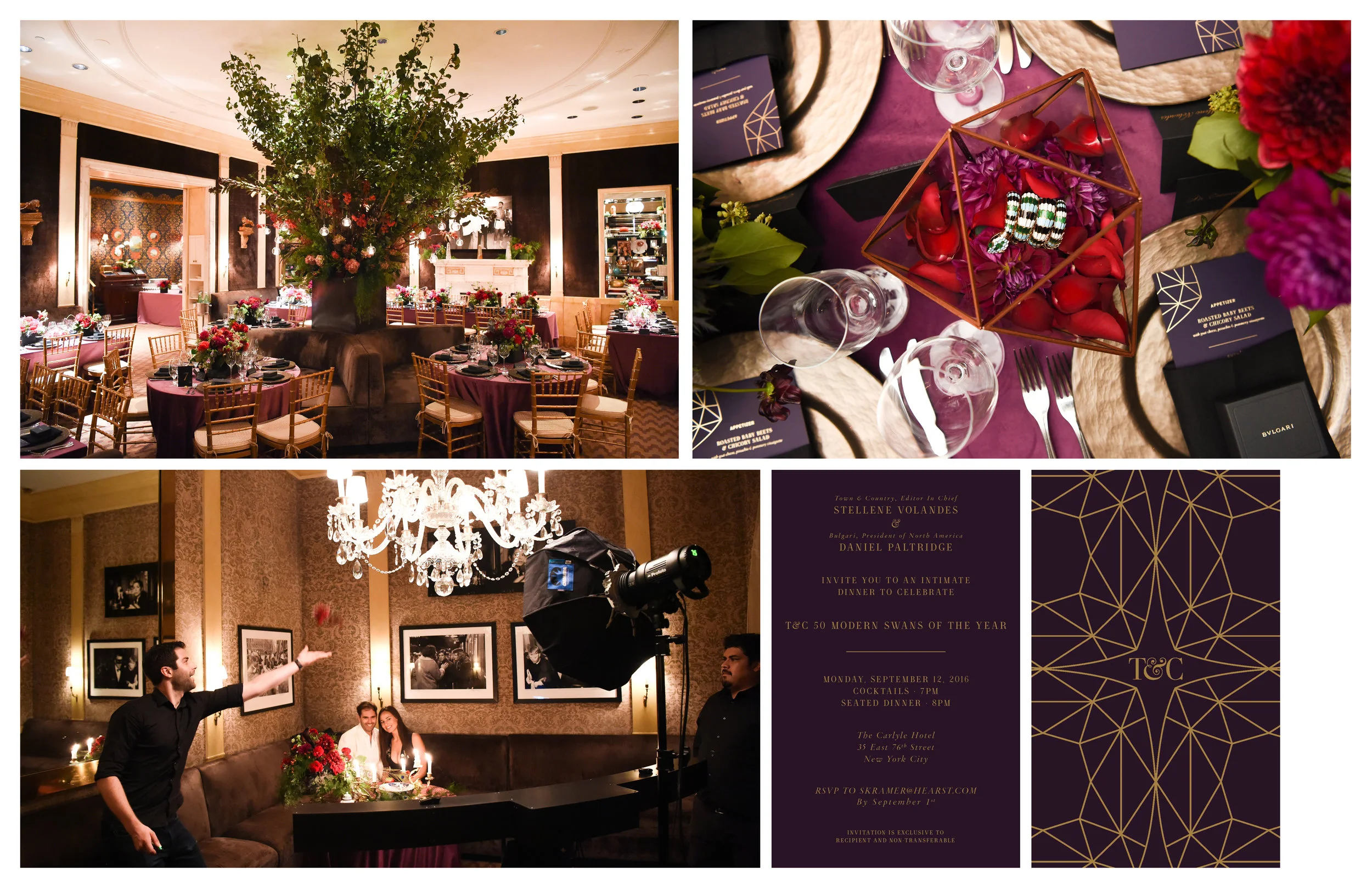 Bulgari dinner at the Carlyle Hotel 