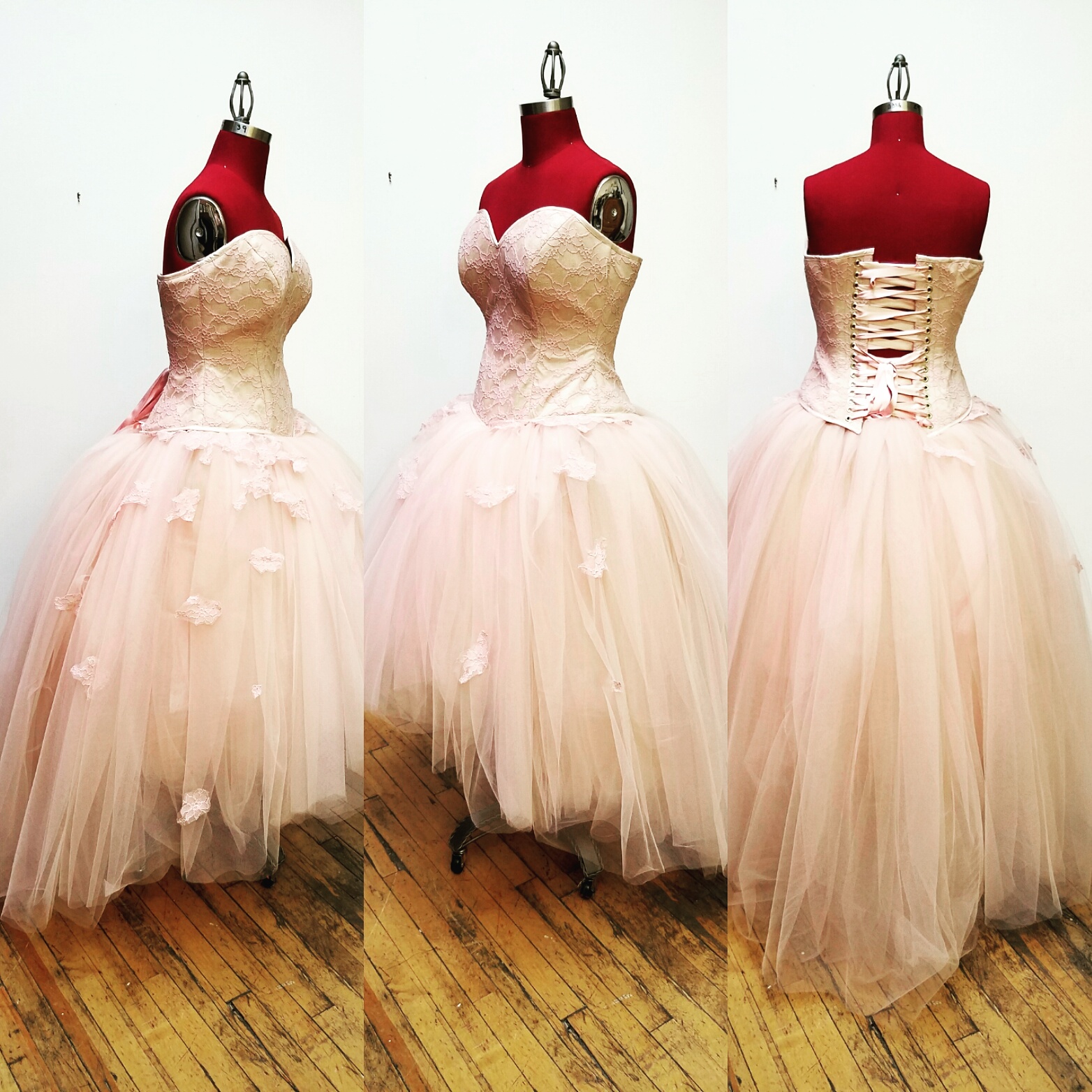Tulle Blush Wedding Dress