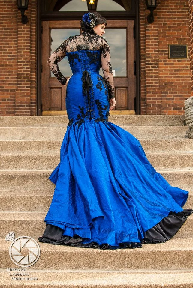 blue dress for baby girl Black Tulle Ball Gowns Wedding Dress V Neck Lace Off The Shoulder main image 0