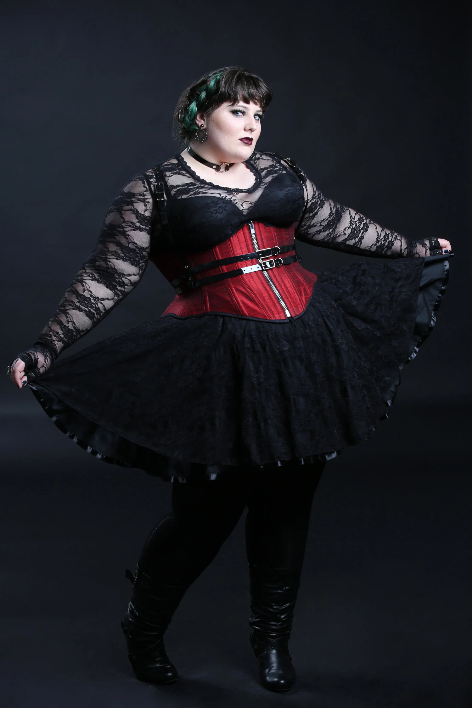 Plus Size Silk Underbust Corset Custom Size