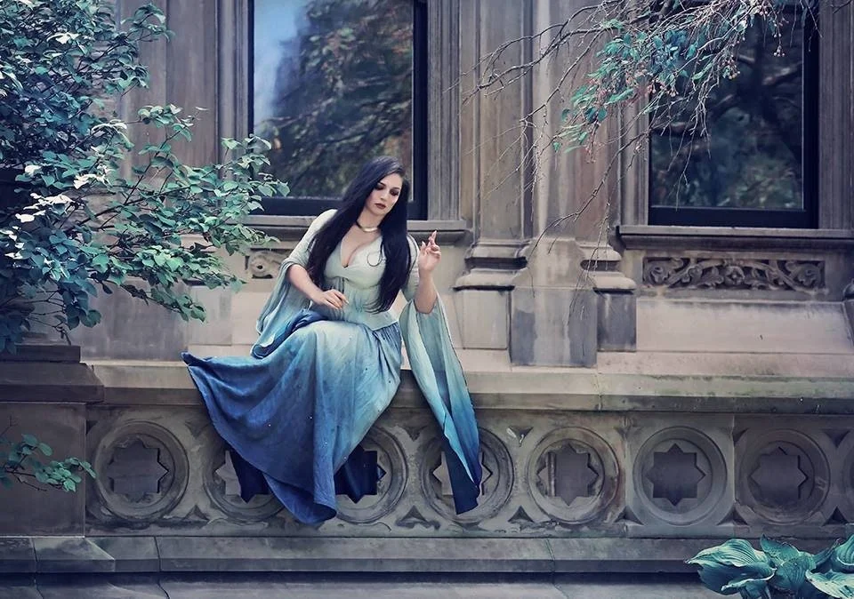 KMKDesigns | Ethical Custom Dress Designers | Custom Costume Designer | Ethical Fashion Designer | St. Paul, MN - Blue Rain Ombre Dress KMKDesigns | Ethical Custom Dress Designers | Custom Costume Designer | Ethical Fashion Designer | St. Paul, MN - Blue Rain Ombre Dress