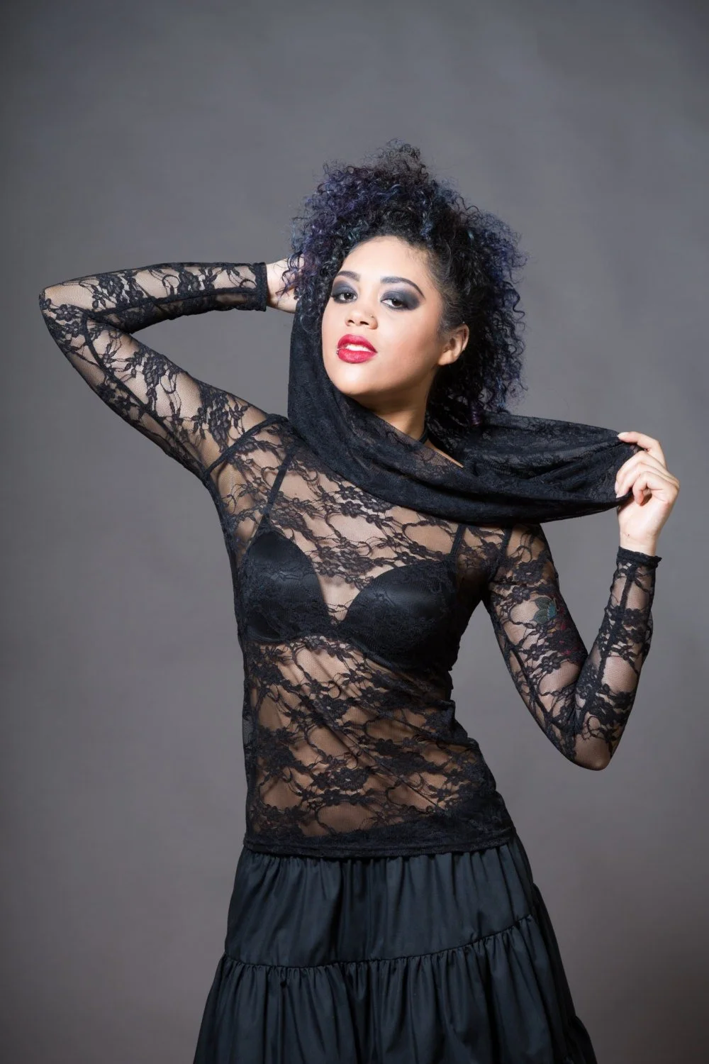 Wiccan Black Lace Top