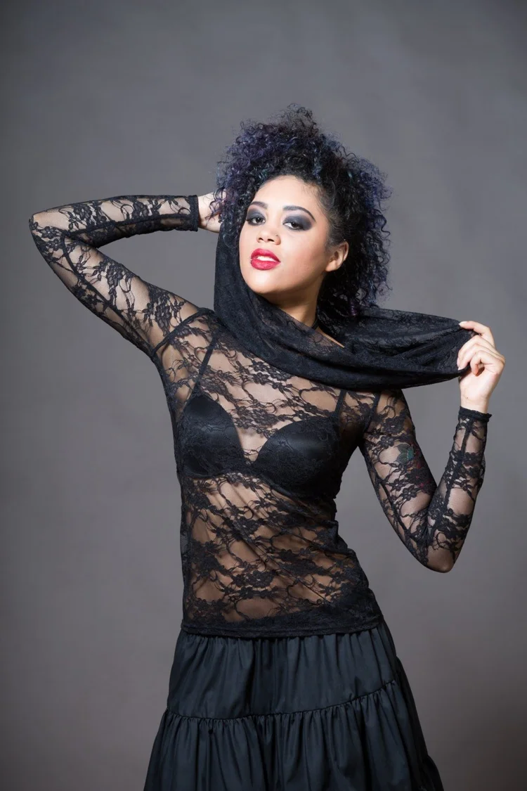 Wiccan Black Lace Top