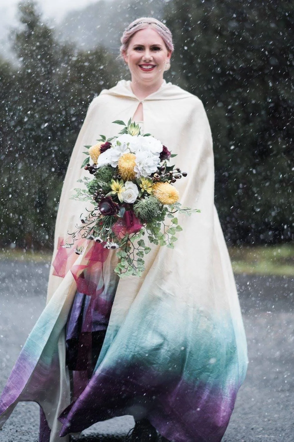 Fairytale Ombre Wedding Cape
