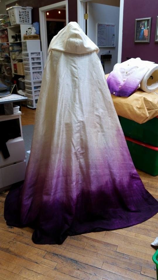 open lace back dress Gothic Purple Wedding Dress With Tulle main image 1