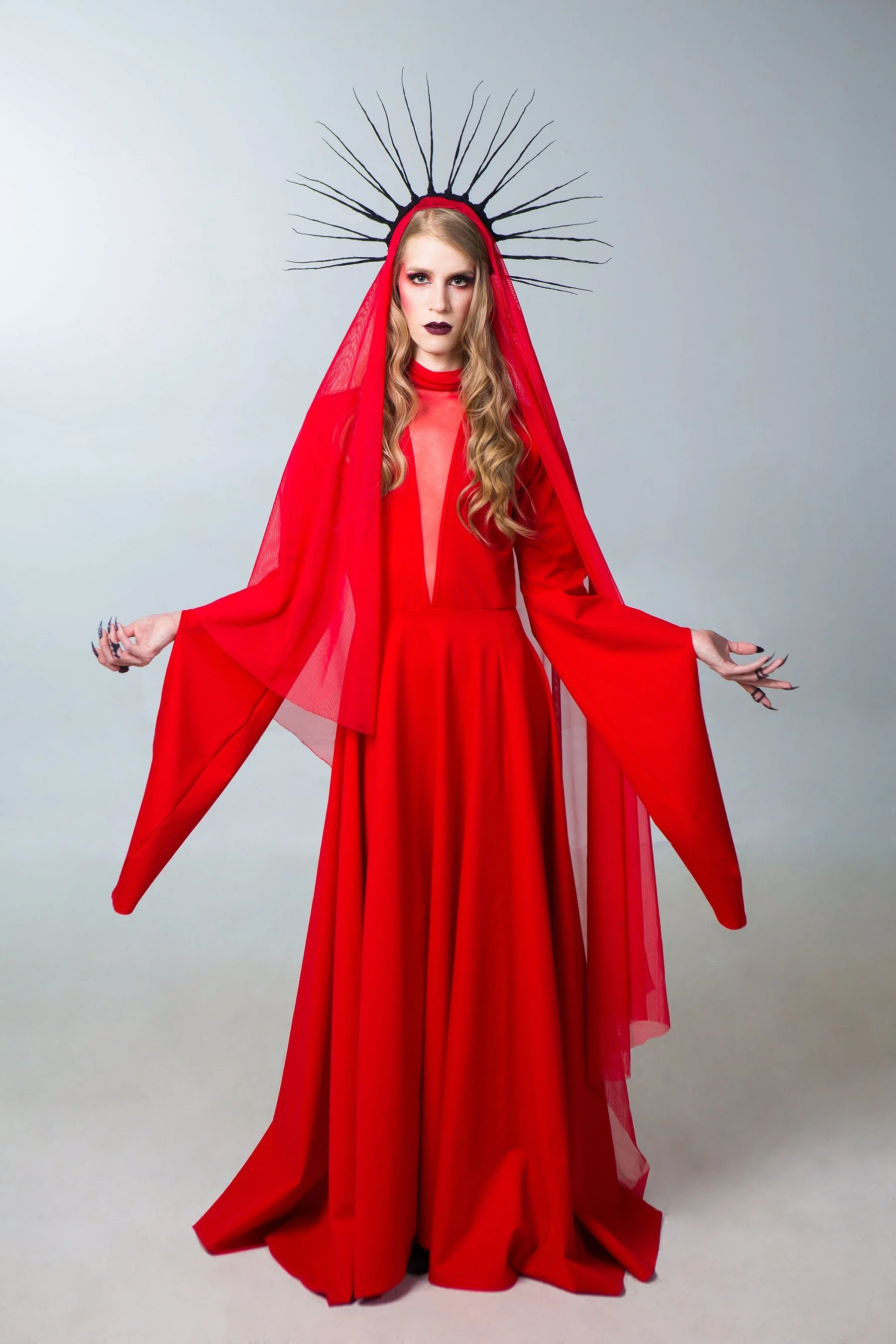 KMKDesigns | Ethical Custom Dress Designers | Custom Costume Designer |  Ethical Fashion Designer | St. Paul, MN - Red Witch Dress