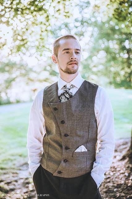 Asymmetrical Wool Waistcoat