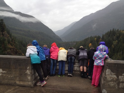 Students overlooking Diablo Dam.