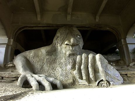 Fremont Troll. Photo courtesy of Wikimedia .