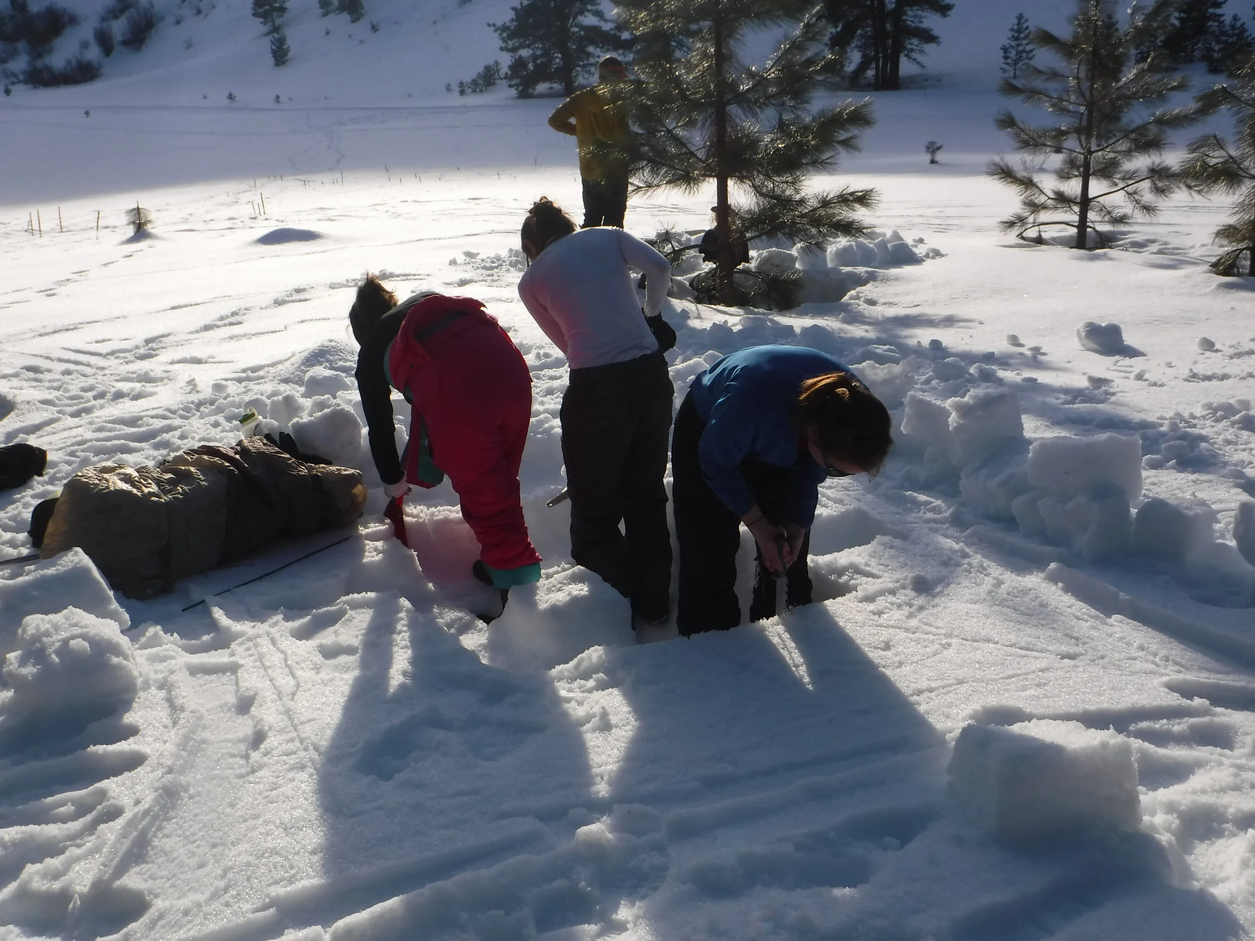 Building the platform for the tent.