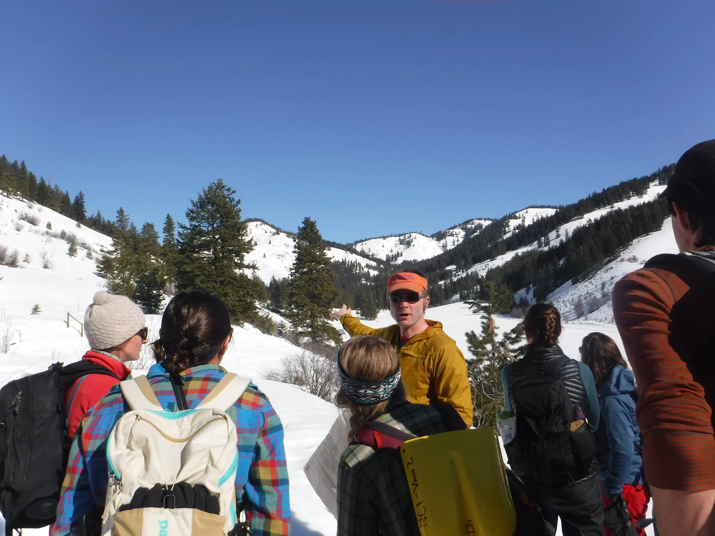 Picking our route for the day.