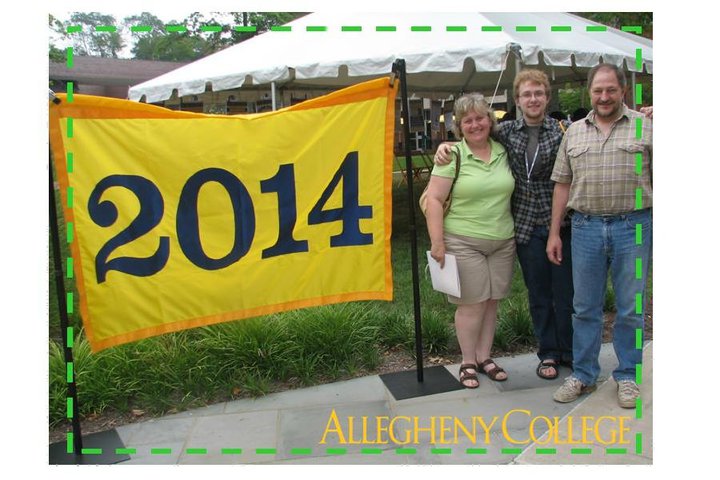 My parents and I during my freshman orientation at Allegheny College.