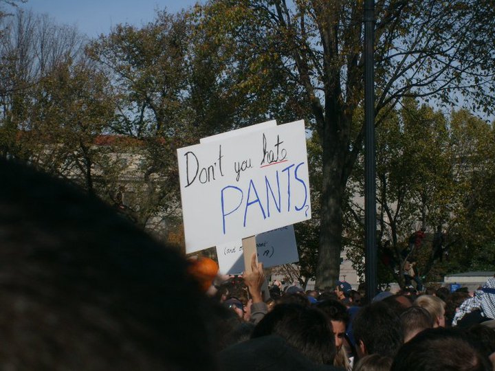 Sign at the Rally to Restore Sanity.