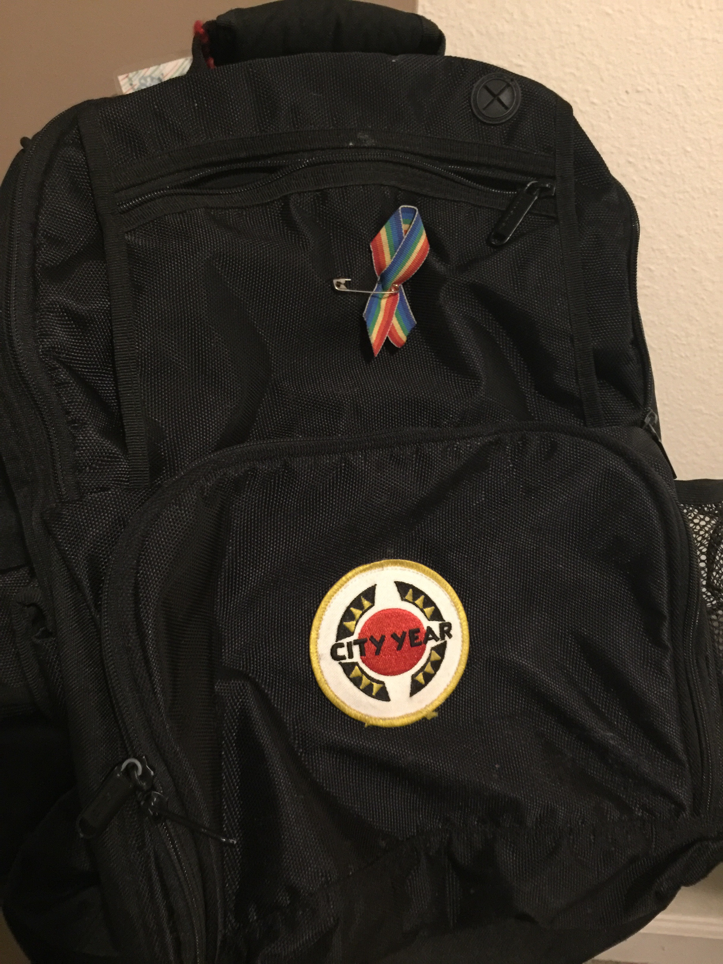 CY Backpack with Rainbow Ribbon